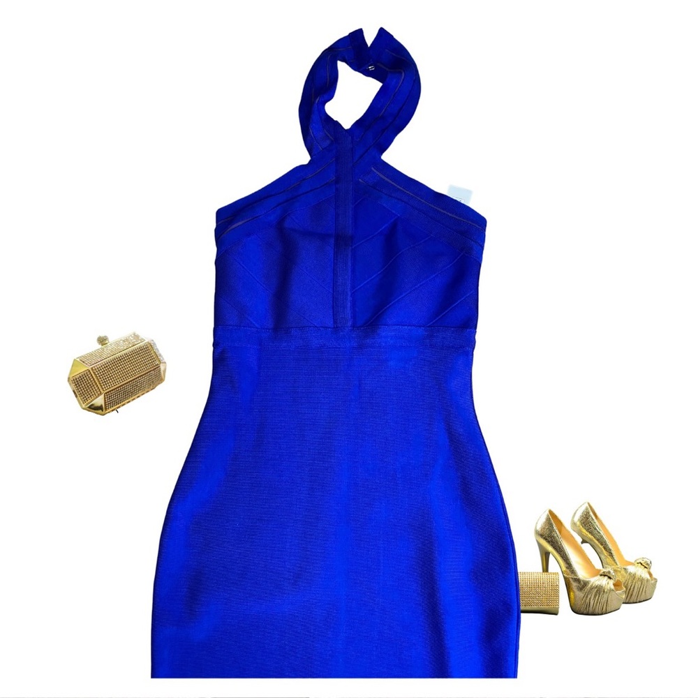 Blue Halter Dress